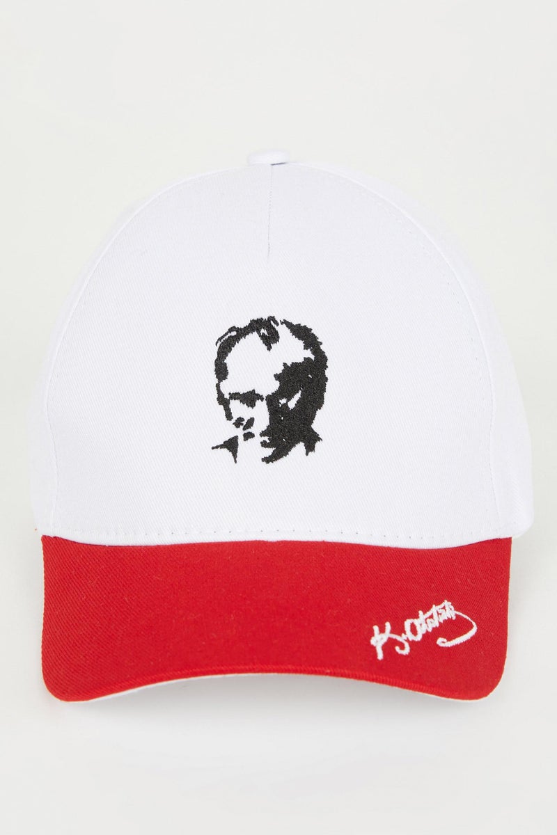 DeFacto Multicolour Boy Boy Ataturk Printed Gabardine Cap Hat Casual - Image 5